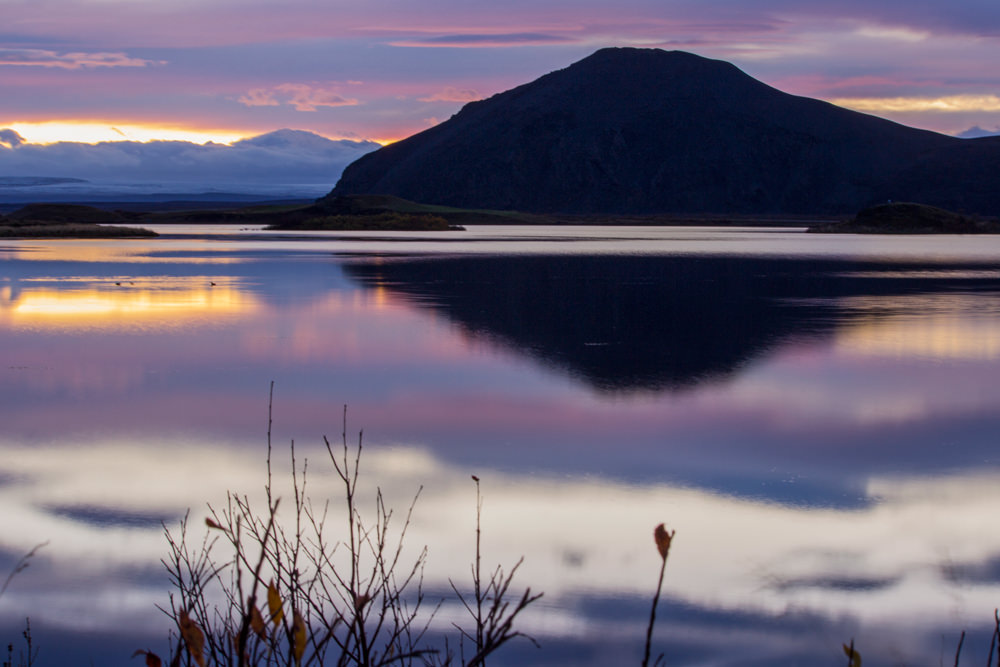 Abendlicht, Mývatn, Island