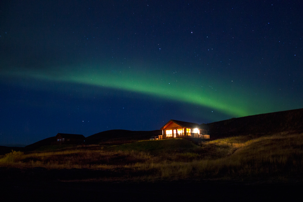 Polarlicht, Reykjahlíd, Island