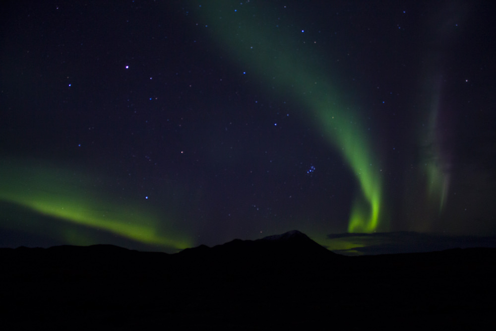 Polarlicht, Mývatn, Island