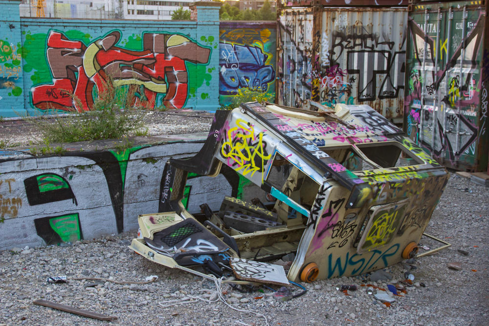 alter Bahnwagen, München